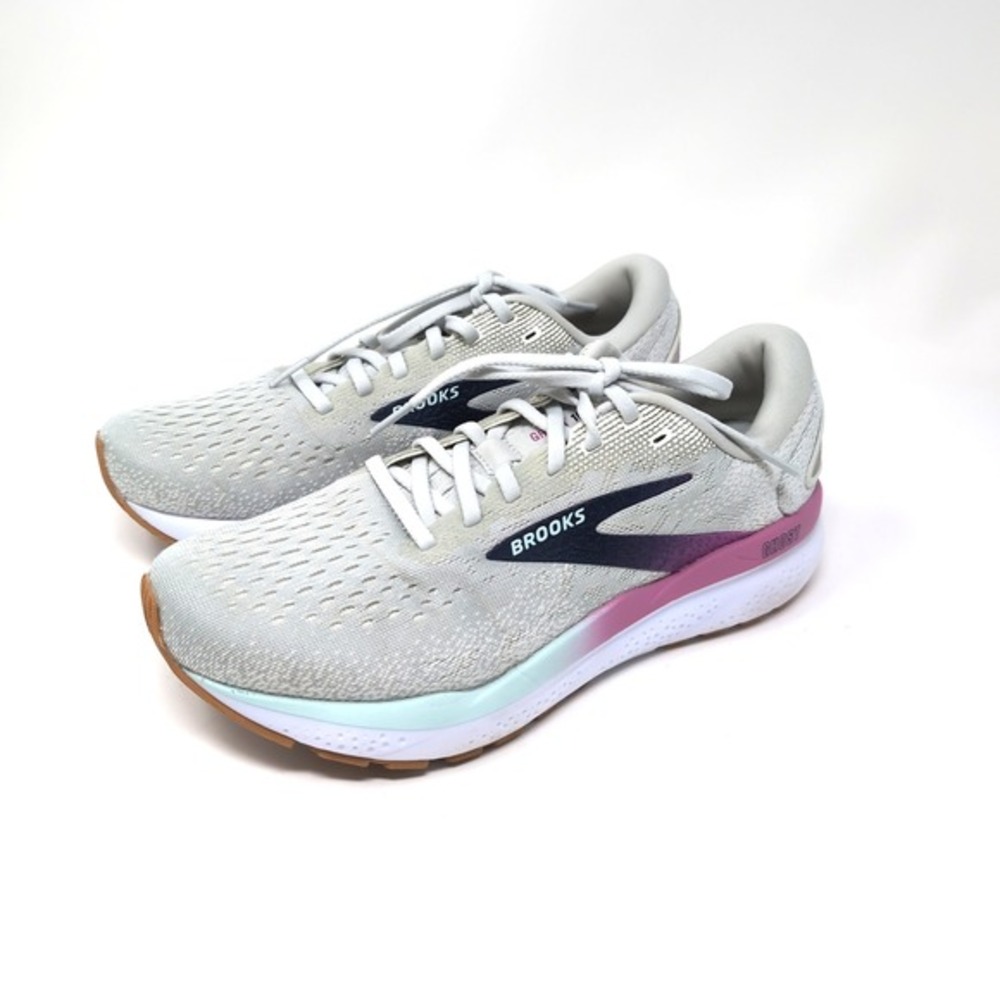 Brooks‎ Ghost 15 Running Shoes Grey Pink Blue Athletic Women's Size 9